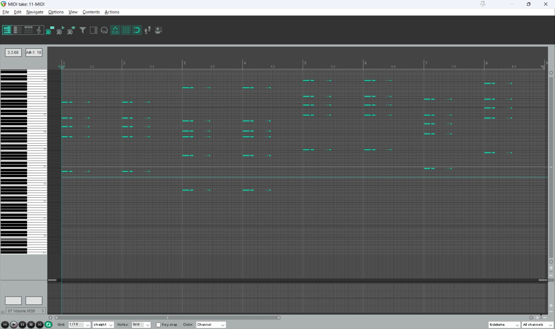 41平均律。上で紹介した方のFudaliamaを再現しようとしたもの。